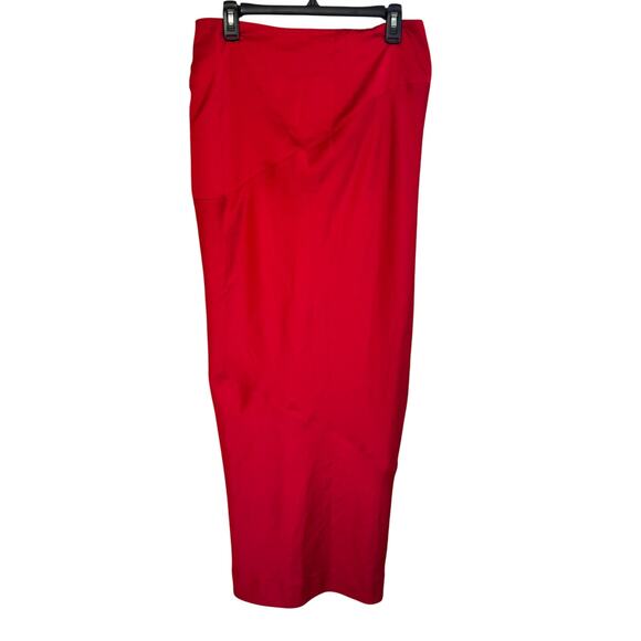 House of CB Dresses & Skirts - House of CB Colette Low Waist Skirt Red Sz M Satin Maxi